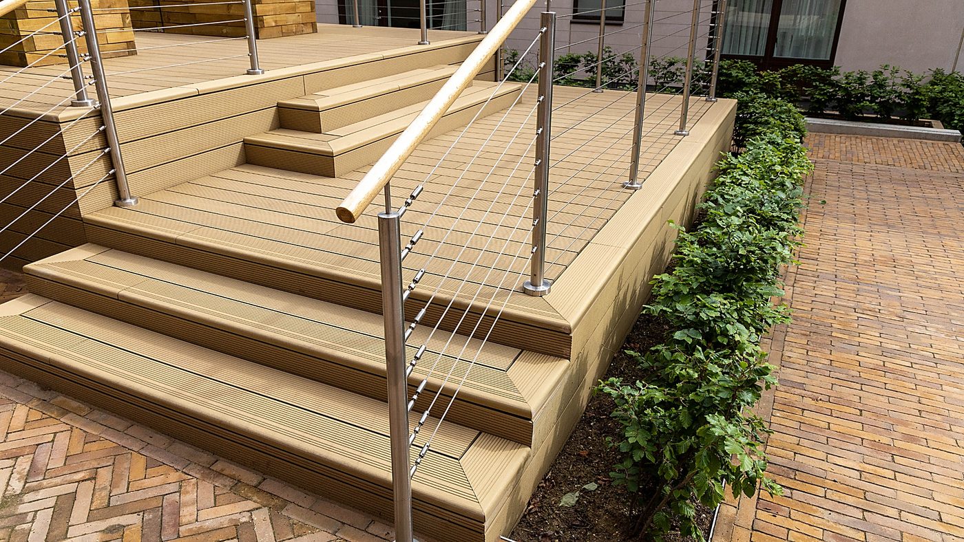 Timber staircase and decking flooring