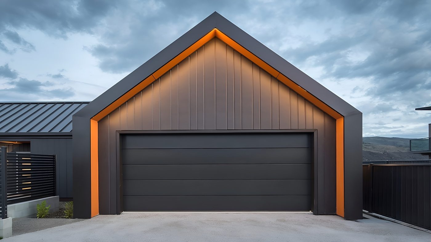 Rockpanel linear wall cladding to a gable end, installed by Satoplast's cladding team