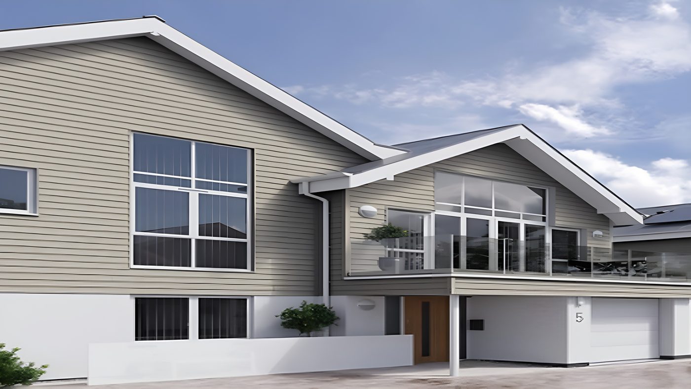 Hardie Plank fibre cement weatherboard cladding to a residential property